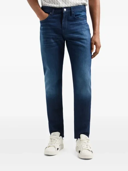 Blugi drepți Armani Exchange albastru