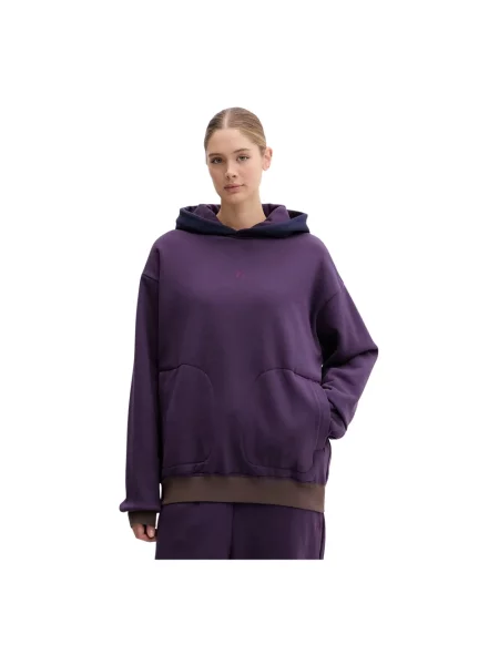 Bluza z kapturem Emporio Armani Ea7 z kapturem fioletowa