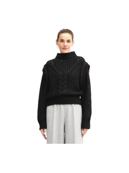 Dzianinowy sweter Hugo czarny