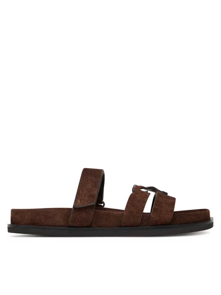 Tory Burch Natikači Ines Sport Slide rjava