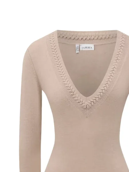 V-nyakú fonott body La Perla