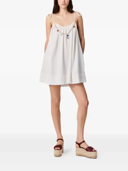 Remenčić mini haljina Stella Mccartney veze bijela