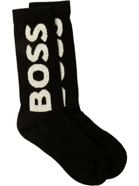 BOSS BLACK Șosete QS Rib Logo CC negru