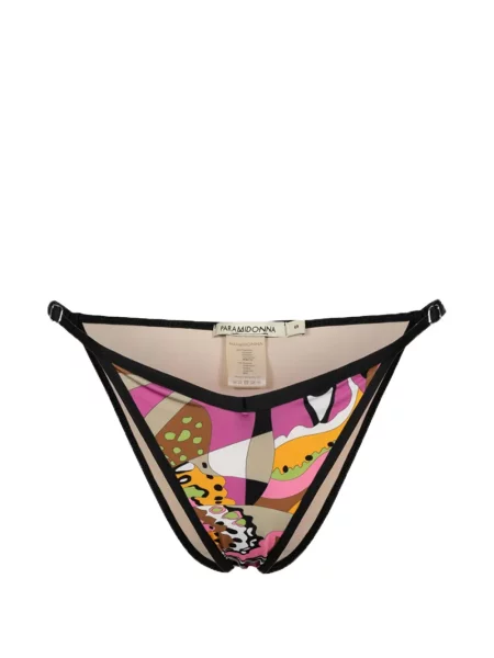 Bikini Paramidonna cu imagine cu imprimeu abstract roz