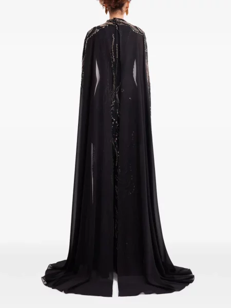 Rochie maxi Gemy Maalouf cu mărgele negru