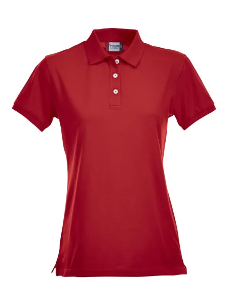 Clique Stretch Premium Polo – Wysokiej jakości rozciągliwe polo – red czerwona