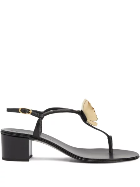 Sandale Giuseppe Zanotti cu model floral negru