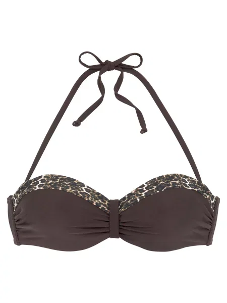 LASCANA Bikini zgornji del / rjava bež