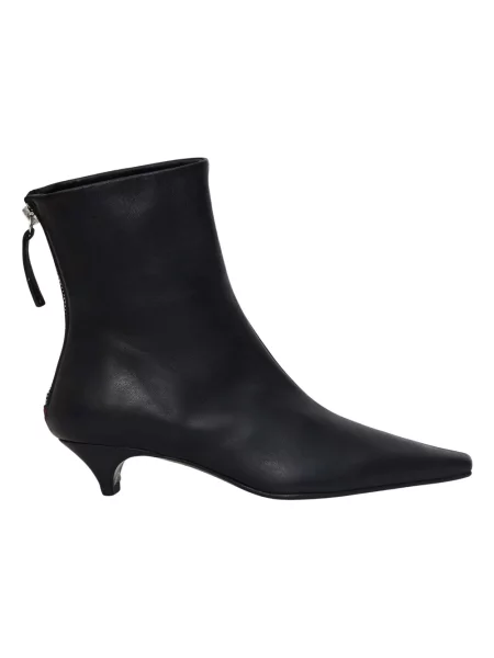 Buty do kostki Halmanera skórzane czarne