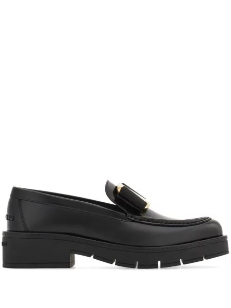 Pantofi loafer Ferragamo cu funde negru
