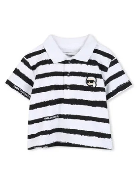 Karl Lagerfeld Kids Komplektas: polo marškinėliai džemperis ir šortai S smėlio