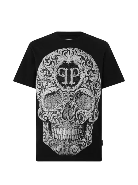 Tricou Philipp Plein cu imagine negru