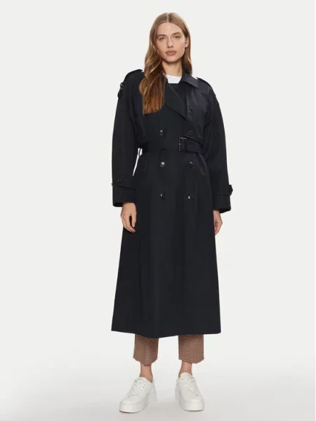 Tommy Hilfiger Trenčas Tamsiai Oversize mėlyna