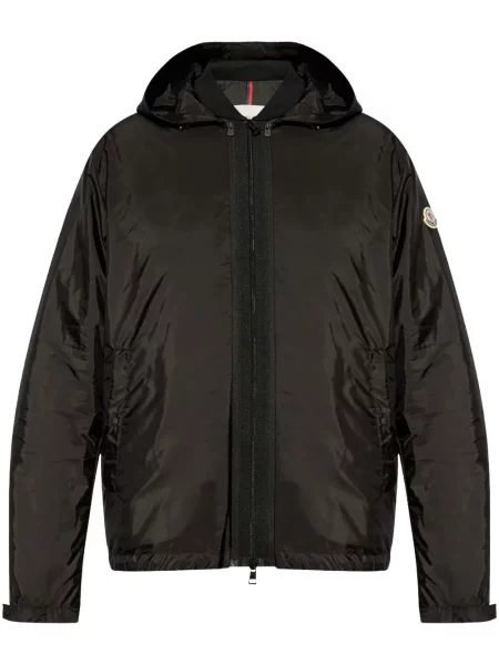 Geacă Moncler cu glugă negru