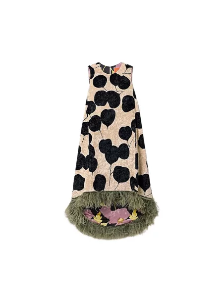 Wielobarwność sukienka La Doublej garniturowa