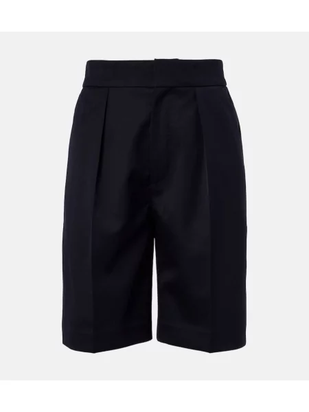 Bermudy Victoria Beckham z wysoką talią niebieskie