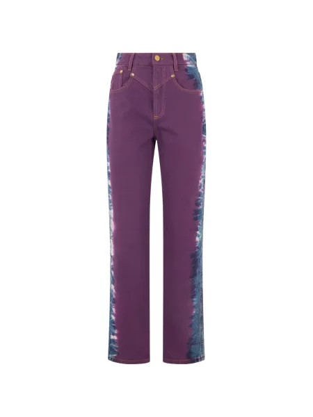 Blugi drepți Alberta Ferretti cu legături violet