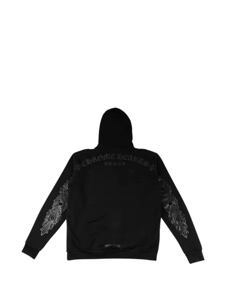 Φλοράλ hoodie Chrome Hearts μαύρο