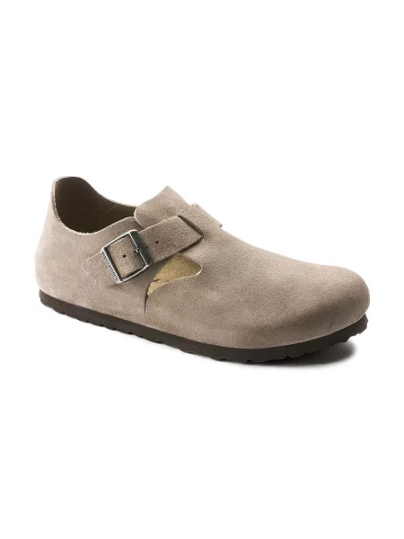 Sandały Birkenstock skórzane beżowe