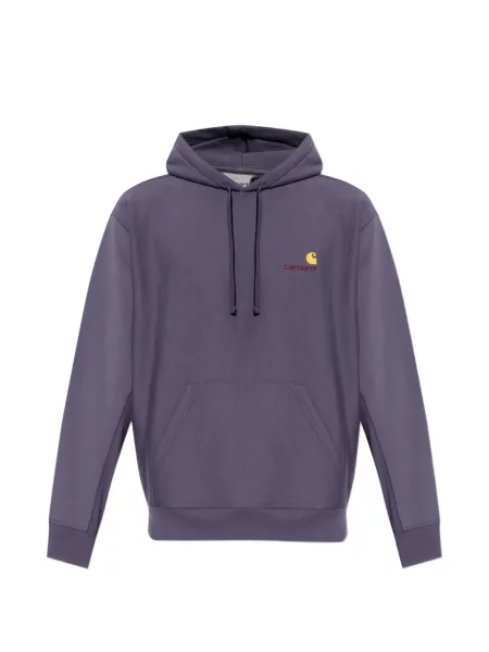 Hanorac cu glugă Carhartt Wip cu autograf violet