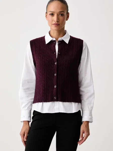 United Colors of Benetton vestă pentru femei cu amestec de cașmir