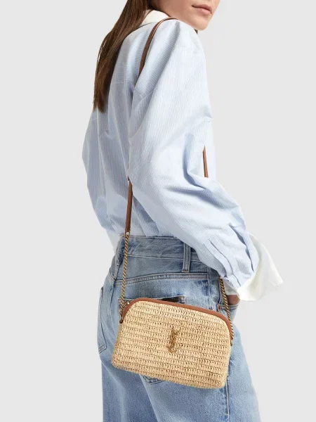 Kožená kabelka s reťazou Saint Laurent