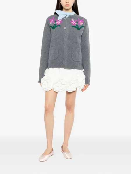 Cardigan Ao Yes cu broderie gri