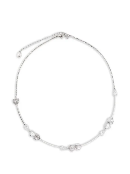 Colier Swarovski cu motiv cu inimi argintiu