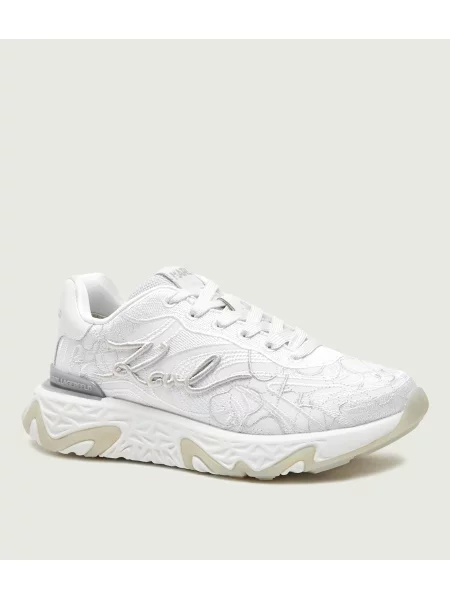 Karl Lagerfeld Sneakers Blaze cu adaos de piele alb