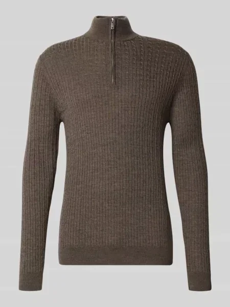Sweter z dzianiny z kołnierzem model ‘mason’ Matinique