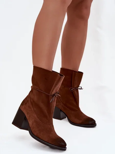 Botine Zazoo din piele negru