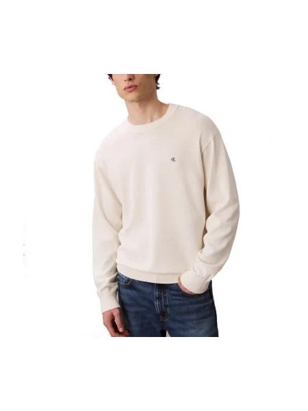 Calvin Klein Jeans Sveter Écru biela