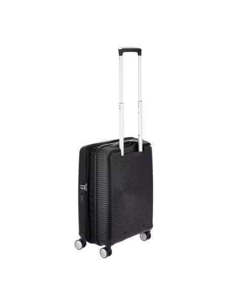 Lniana walizka American Tourister czarna