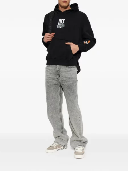 Τζιν L/ab C/o Off-white με σχέδιο λευκό
