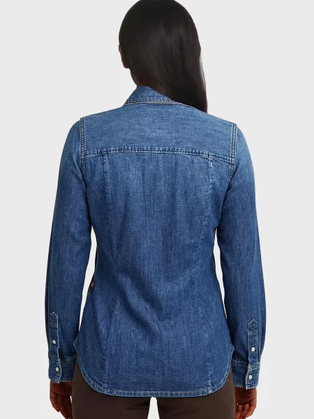 Рубашка G-star Raw синяя