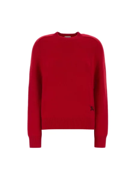 Sweter Burberry z kaszmiru czerwony