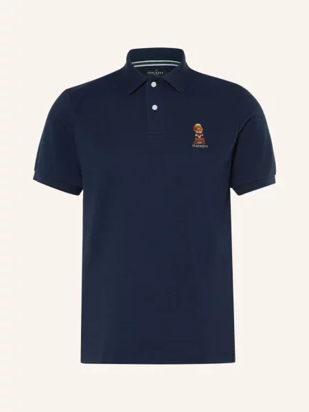 Hackett London Polokošile Z Piké Heritage Harry Classic Fit tmavě modrá