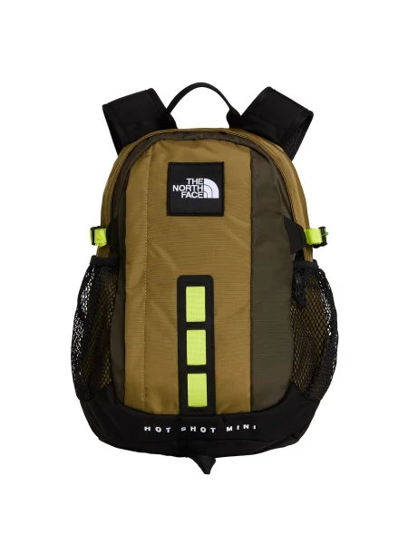 THE NORTH FACE Nahrbtnik Hot Shot temno rjava / kaki / svetlo zelena črna