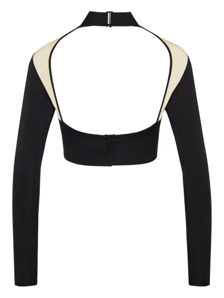 Top Maison Close lung negru