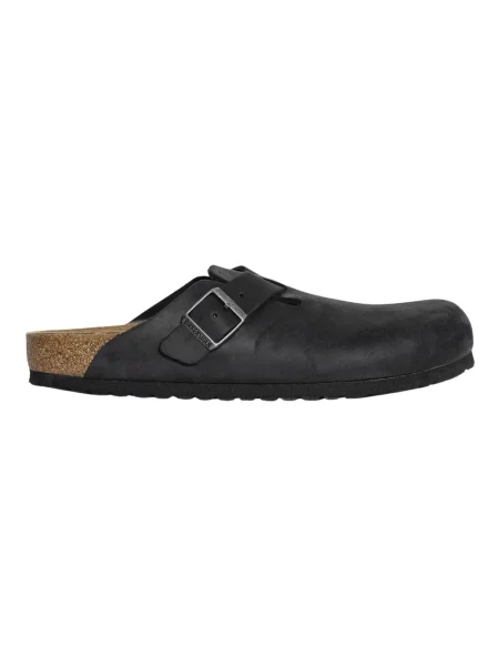 Klapki Birkenstock skórzane czarne
