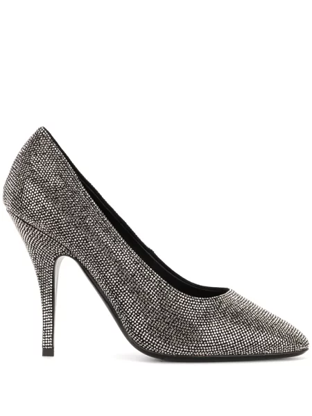 Pantofi cu toc Ferragamo de cristal gri