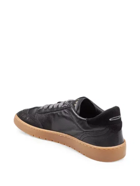 Sneakerși Piumha Studio cu șireturi din piele negru