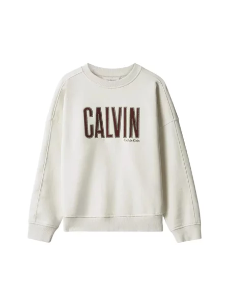 Calvin Klein Kids Mikina bílá