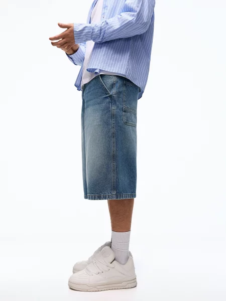 Bershka Jeans BAS' albastru