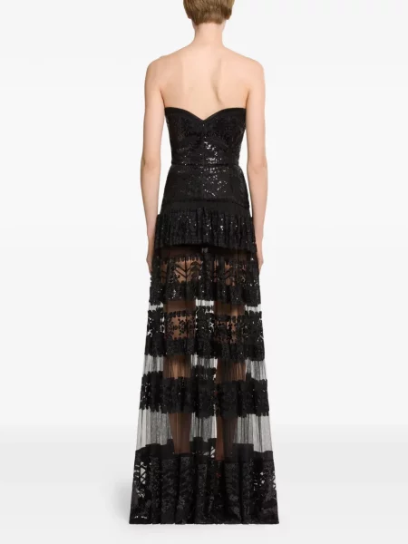 Rochie maxi Elie Saab cu paiete negru