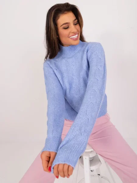 Pulover Fashionhunters albastru