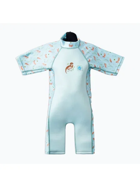 Детски неопренов костюм за плуване Splash About Combie UV Sun & Sea playful otters синьо
