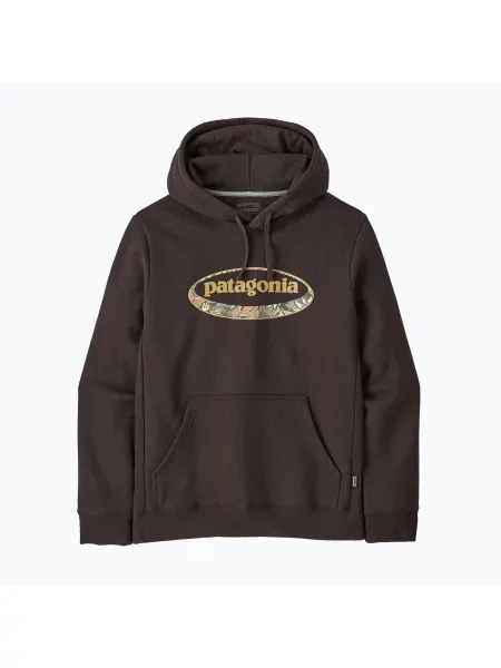 Мъжки суитшърт Patagonia Oval Logo Uprisal Hoody Den Brown: Heliotropic кафяво