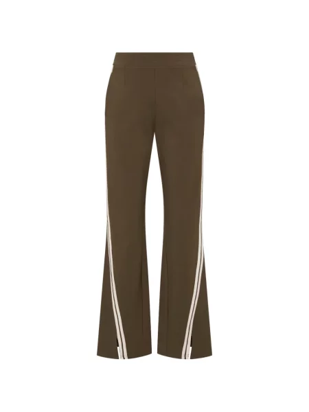 Pantaloni The Upside cu dungi evazate verde