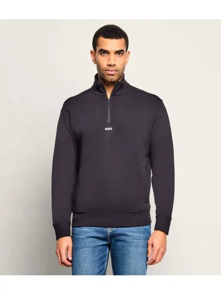 BOSS ORANGE Hanorac Ze_Smallzip | Relaxed fit negru